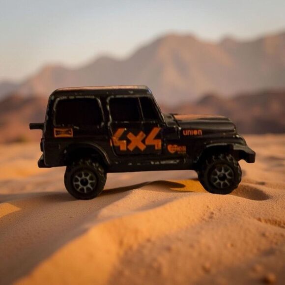 Kidco 1982 CJ-7 4X4 Forrest Tough Wheels by Orange Striped Hard Top Die Cast Jee - Picture 4 of 5